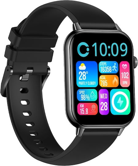 Colmi C28 Smartwatch mit Herzfrequenzsensoren Schwarz
