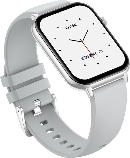 Colmi C28 Smartwatch με Παλμογράφο (Ασημί)