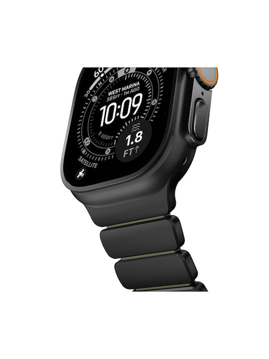 Nomad Stratos Band Black Titanium Forest Green Fkm Aw 45 46 49mm Nm009575858