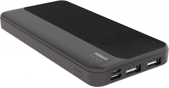 Diva PB-104B Power Bank 10000mAh with 2 USB-A Ports and USB-C Port Black