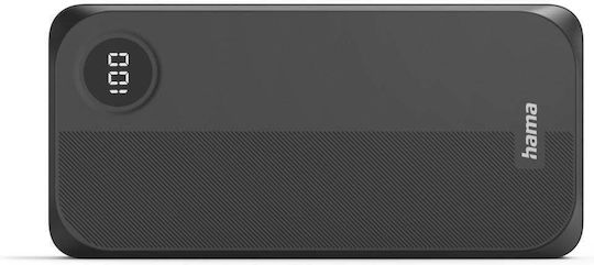 HAMA Power Bank 20000mAh with USB-A Port and USB-C Port Black