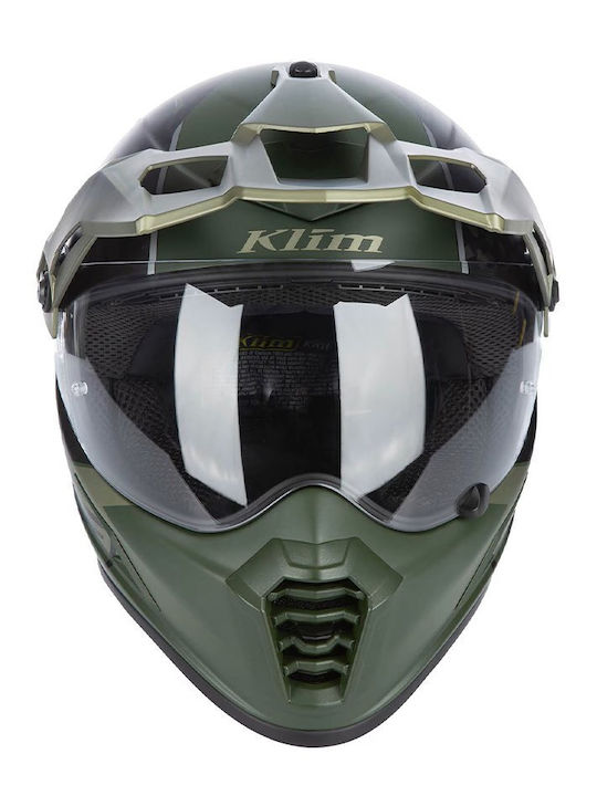 Klim Krios Pro Echo Matte Black - Rifle Green - Oil Green Κράνος Μηχανής On-Off DOT / ECE 22.05 με Pinlock