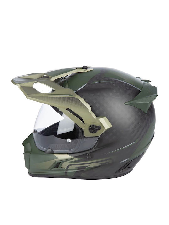 Klim Krios Pro Echo Matte Black - Rifle Green - Oil Green Κράνος Μηχανής On-Off DOT / ECE 22.05 με Pinlock