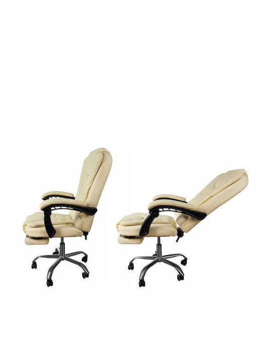 Scaun de Director cu Inclinare Alb