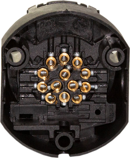 Conector Priză Remorcă Auto 13 Pin 12v Standard Iso Capac Negru