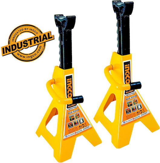 Ingco Set Car Support Stands for Vehicles with Lifting Capacity up to 2 Tons