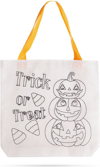 Gift Bag With Halloween Theme Orange 22x21cm