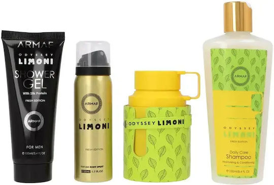 Armaf Odyssey Limoni Fresh Edition Set Edp 100 Ml + Body Spray + Shower Gel + Shampoo Fresh Luxury