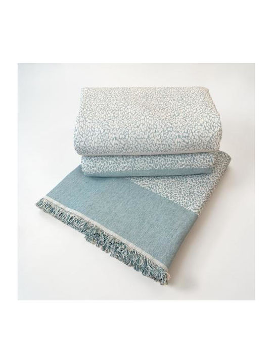Linea Home Lyn Throws Set 3 Pcs Petrol Blue