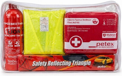 Car Emergency Kit Reflective Vest Fire Extinguisher First Aid Kit Din 13164-2022 Triangle