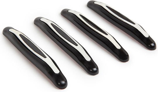 Car Door Edge Protection Set 4 Pcs Door Guard Strip Self-adhesive Black Pvc