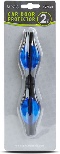 Reflective Car Door Edge Protection Set 2 Pcs Door Guard Blue Black