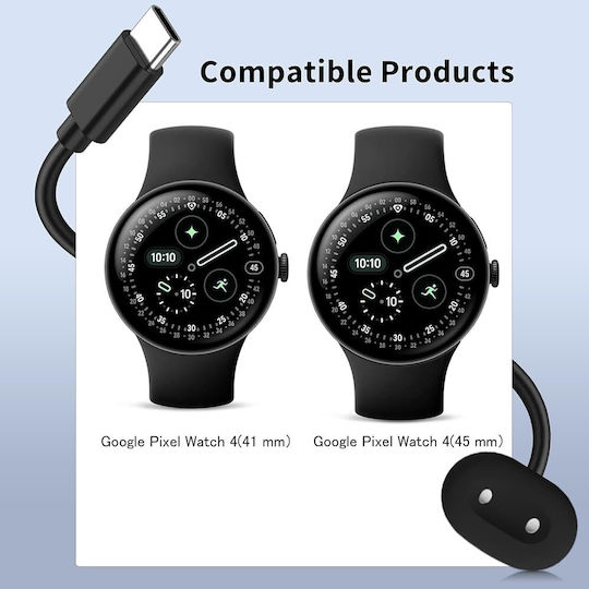 Techsuit Tragbarer Ladegerät für Google Pixel Uhr 4 Weiß