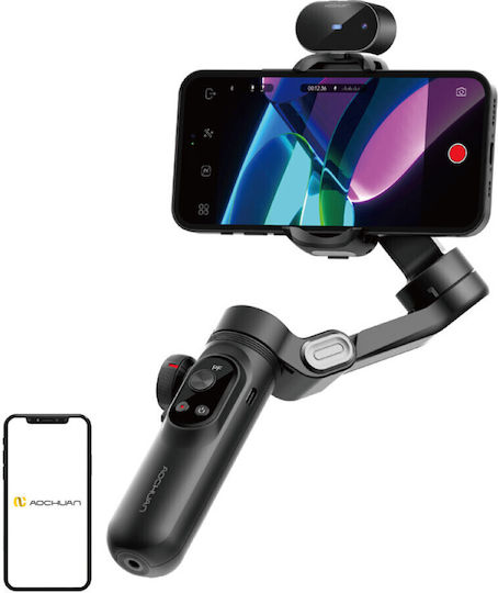 Aochuan X Pro Gimbal Κινητού με Σταθεροποιητή 3 Αξόνων Μαύρο