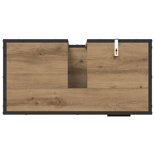 vidaXL Плот с Мивка Огледало и Колона М35xД37.5xВ188.5cm Артизан Дъб