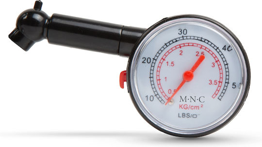 Tester Analogic de Presiune Anvelope Auto Manometru Roată 0-4 Bar Psi Compact Negru