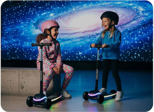 Ricokids Patinetă Copii Pliabilă Leddi cu 3 Roți Neagră