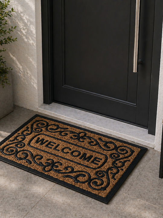 MRShome Doormat Entrance Rubber Welcome 60x40cm
