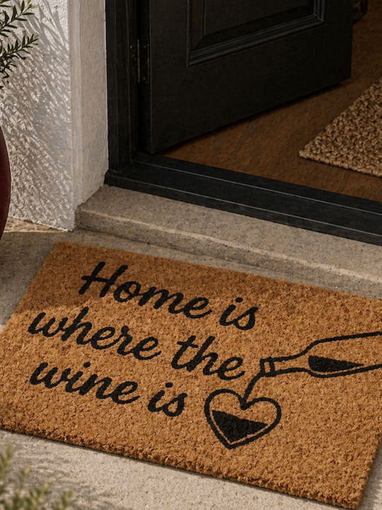 MRShome Πατάκι Εισόδου Home Is Where The Wine Is Μπορντό 59x39εκ.