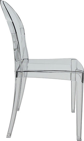 Scaun Catering Plastic Haloir Transparent 40x35x90cm
