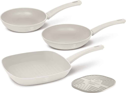 Fashion by Berlinger Haus Aluminum Matte Cream Pots & Pans Sets with Non-stick Interior Coating 4 Pieces