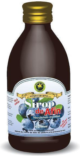 Hypericum impex Sirop de Afine Hipocaloric cu Îndulcitor Natural 250ml Afină