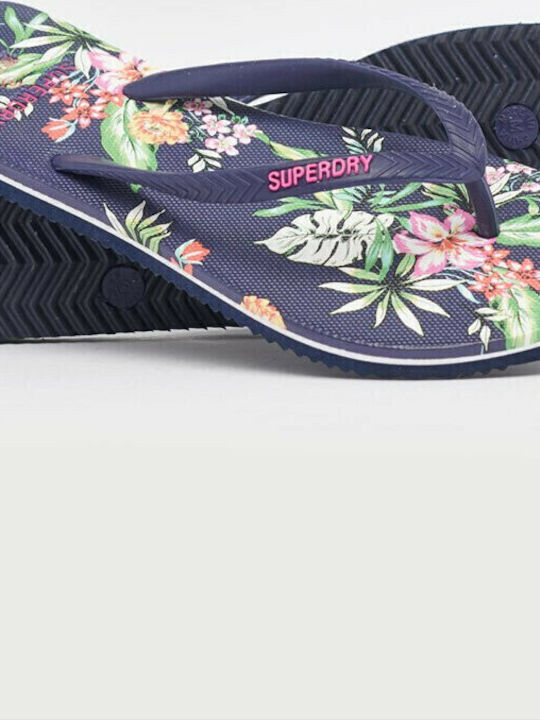 Classic Vintage Women's Flip Flops Navy Blue