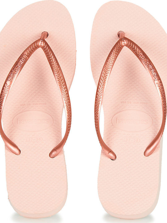 Slim Flatform Women's Flip Flops in Pink Color
