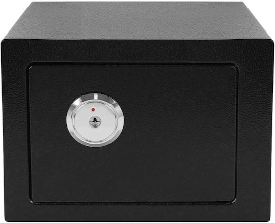 Seif Metalic de Securitate cu Cheie Include Set 3 Chei Protecție Împotriva Furtului Acces Neautorizat Dimensiune 23 X 17 X 17 Cm Grosime Ușă 3,5 Cm Perete 2 Mm Material Oțel Inoxidabil Include Elemente de Montare în Dulap pe Perete Negru