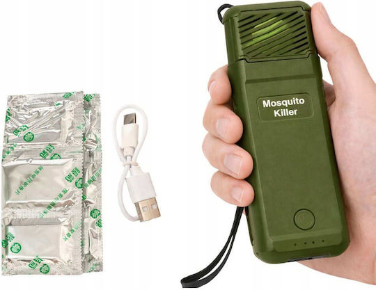 Dispozitiv Portabil Anti-Țânțari Usb-c 6 Tablete Rezerve Verde