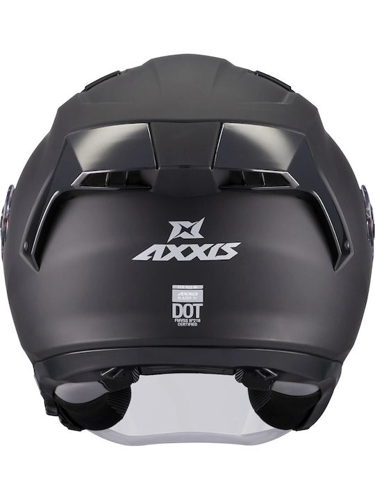 Axxis Blazer SV Black Matt Motorcycle Helmet Jet ECE 22.06 1550gr with Sunvisor