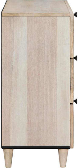 Нощно Шкафче Дървено Бежово 50x33x60см