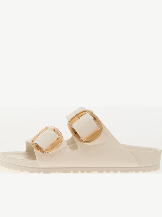 Arizona Big Buckle Flip Flops in Sandal Style in White Colour