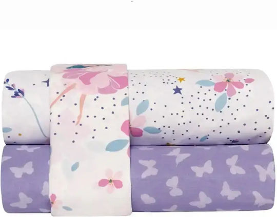 Kentia Σετ Σεντόνια Ημίδιπλα Βαμβακερά Multi 190x270cm 3τμχ