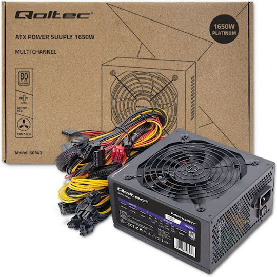 Qoltec 1650W Μαύρο Τροφοδοτικό Υπολογιστή 80 Plus Platinum (50342)