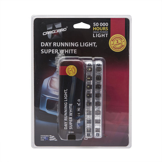 Lumini Auto LED DRL 8W 900lm 6000K 12V Lămpi de Funcționare pe Timp de Zi Set 2 Bucăți Suport Montare