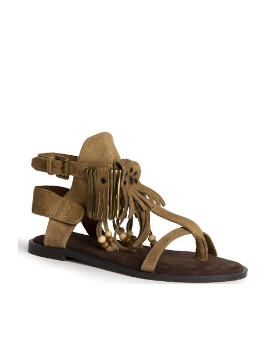 Women's Flat Sandals Brown