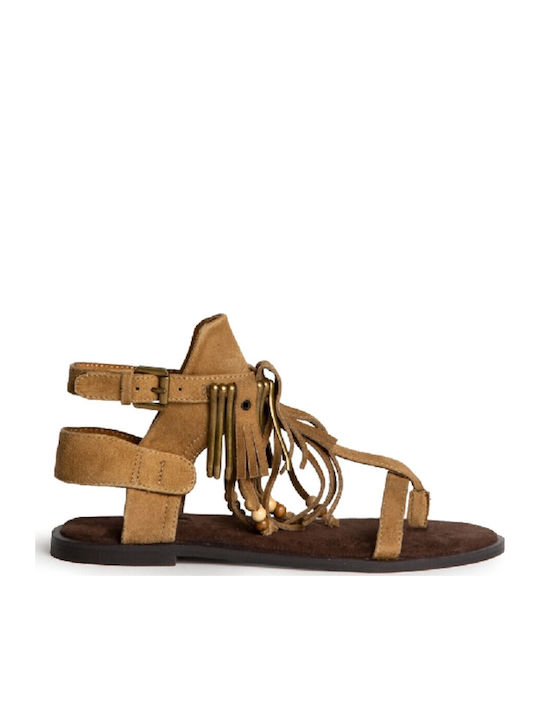 Women's Flat Sandals Brown