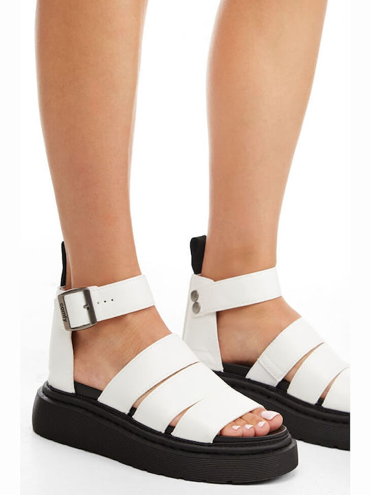Women's Flat Sandals Flatforms in White Color