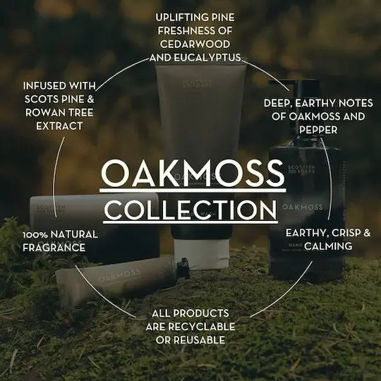 The Scottish Fine Soaps Oakmoss Skin Care Set for Body Cleaning 4 Pieces