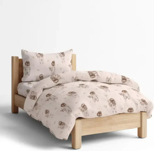 Borea Подредба Детско Одеяло Единично с Калъфка за Възглавница Goodnight Розово 160x220см
