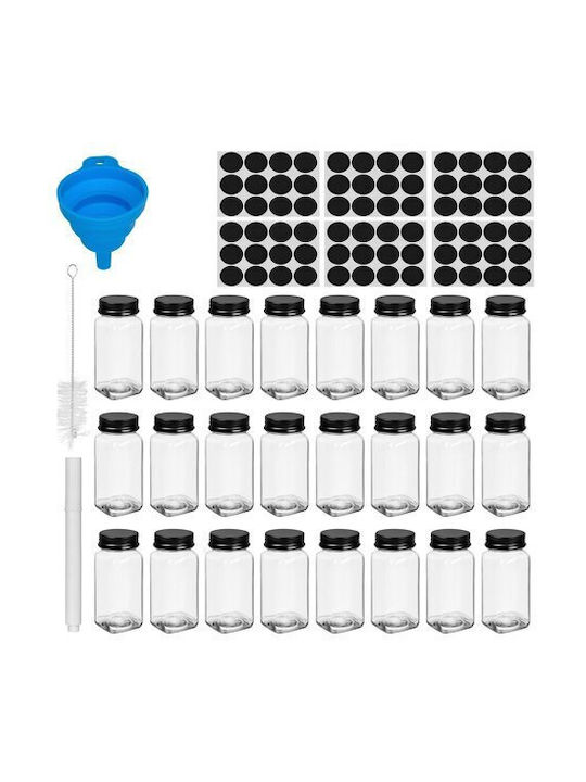 Ruhhy Spice Jars Glass 24 Pieces