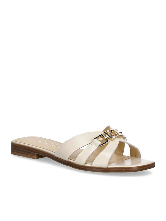 Women's Flat Sandals in Ecru Color