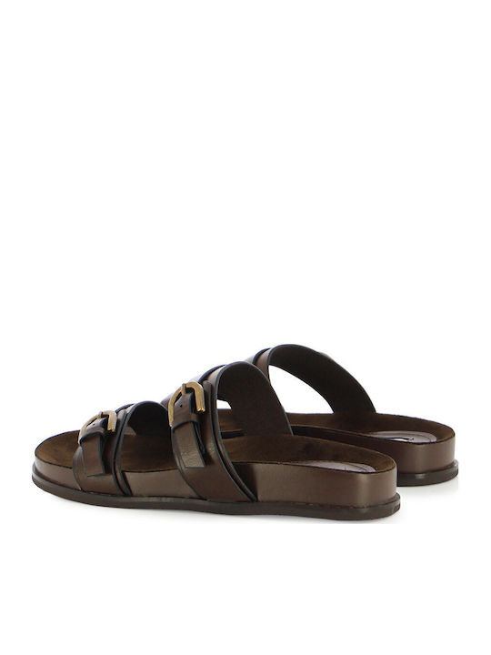 Γυναικεία Ανατομικά Σανδάλια Dark Brown Regular Fit
