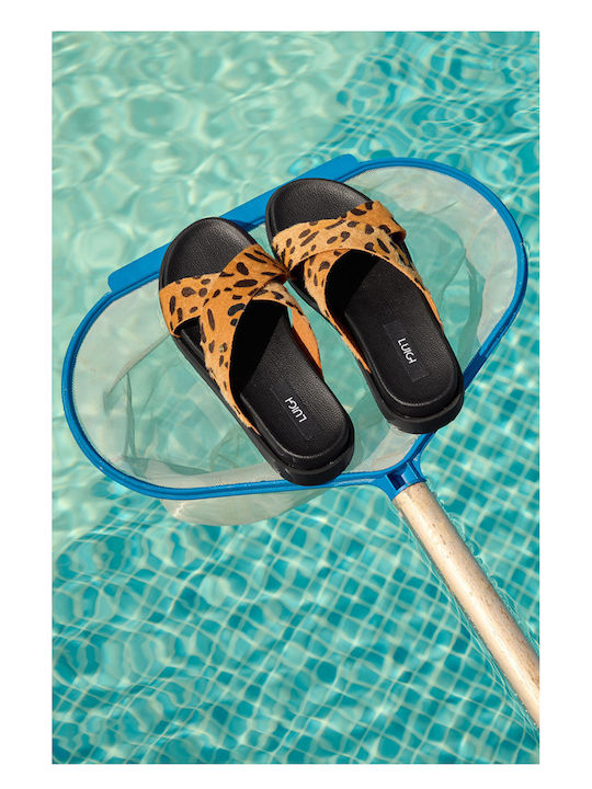 Flache Sandalen für Damen Flatforms in Braun Farbe