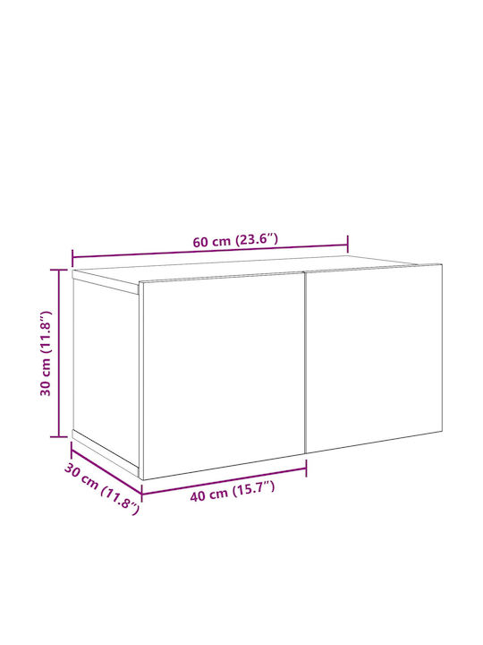 Bibliotecă Living Neagră L30,5xL30xÎ30cm