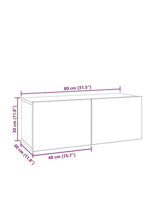 Bibliotecă Living Neagră L30,5xL30xÎ30cm