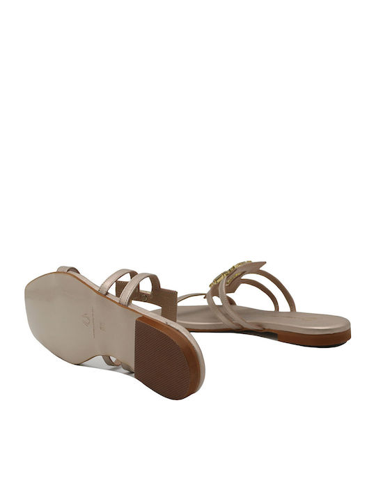 Flache Sandalen für Damen in Gold Farbe