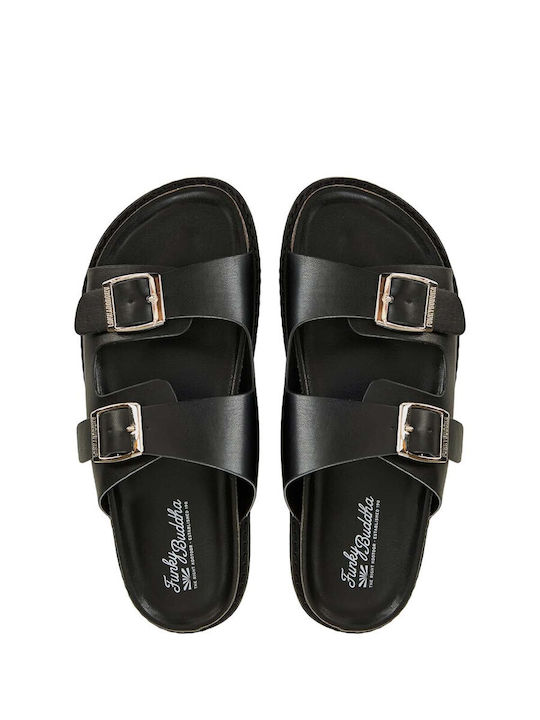Women's Flat Sandals in Black Color