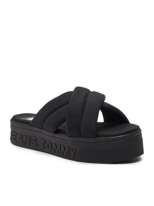 Sandale Casual Damă Flatforme Negre